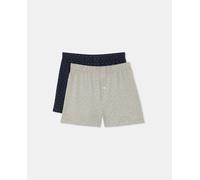 Emidio Tucci Pack de 2 bóxer de punto estampados de hombre en marino y blanco. Multicolor S