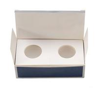 Emiif 50 soportes de cartón para monedas, 100 x 50 mm, fundas protectoras para monedas, vitrinas para suministros de colección de monedas (27,5 mm)