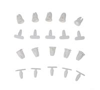 Emiif BlesConi - Juego de 10 clips de plástico blanco para reparación de faldones laterales y umbral de puerta de Mercedes