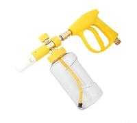 Emiif Botella de espuma de alta presión con conexión rápida de 1/4 para lavado de coches, lanzador de espuma de cobre para lavadora a presión