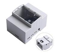 Emiif Caja eléctrica ABS para Raspberry Pi 4B 3B con montaje en riel DIN, carcasa protectora transparente con bloqueo deslizante para RPI 4/3
