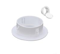 Emiif Cubiertas de agujero de pared para aire acondicionado con tapas desmontables, cubiertas de cuello de tubo de plástico, rejillas de ventilación protectoras, tapa de decoración de plástico (80 mm)