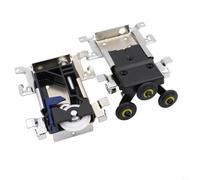 Emiif Juego de ruedas para puerta corredera, polea de nailon con carcasa de hierro para armario, armario, puertas de madera, funcionamiento suave de larga duración, rodillos superiores inferiores (1