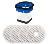 Emiif Kit de repuesto para aspiradora Bissell para SpinWave+ para aspiradora inalámbrica para piso duro, mopa giratoria + aspiradora, 1 filtro de esponja + 1 tapa de tanque + 4 paños de fregona