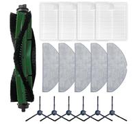 Emiif Kit de repuesto para aspiradora Conga 8490 para aspiradora Ultimate Ultra Power, 1 cepillo principal+4 paños de fregona+6 cepillos laterales+5 filtros