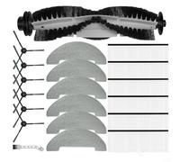 Emiif Piezas de repuesto para aspiradora XIEBro HR101 para Vexilar T7 Robot Aspirador Accesorios Kit con 6 Filtro 6 Cepillos Laterales 1 Cepillo Principal 6 Almohadillas de paño de fregona