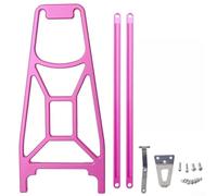 Emiif Portabicicletas plegable de aleación de aluminio con varillas de soporte y soportes, 340 x 140 mm, ligero 353 g, para Brompton para Pline para bicicletas plegables Cline (rosa)