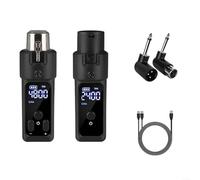 Emiif Sistema receptor transmisor de micrófono inalámbrico de 100 pies con tecnología de 2.4 GHz para micrófonos de condensador dinámico en lugares en vivo (1 para condensador)