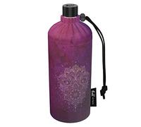 Emil Botella de cristal para niñas y niños, botella de cristal aislada para escuela, ocio, deporte: niños y padres Lotus 0,6 l