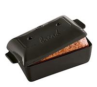 Emile Henry Bread Loaf Baker Panadero de Pan, Cerámica, Gris Oscuro, 24x15x12.5 cm