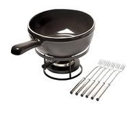 Emile Henry Cheese Set Juego de Fondue de Queso, cerámica, Gris Oscuro