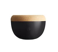 Emile Henry Cuenco profundo de cerámica para almacenamiento de alimentos, 10.6 x 7.3 pulgadas, trufa negra