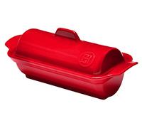 Emile Henry EH345865 Terrina de Foie Gras Medallón Grand Cru Rojas Cerámica 24,5 x 10,5 x 10 cm