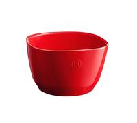 Emile Henry Ensaladera mediana de cerámica fabricada en Francia, 8.75 x 8.67 x 5.5 pulgadas, 3.5 cuartos de galón, borgoña