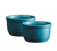 Emile Henry Hecho en Francia Ramequín de 8.5 onzas (juego de 2), 4 x 2.5 pulgadas, azul mediterráneo