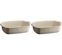 Emile Henry - Plato Individual de cerámica para Horno, cerámica, Arcilla, 22 x 14 x 6 cm (Paquete de 2)