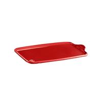 Emile Henry Tabla Aperitivo XL/Tabla para horno/hornear y servir, cerámica, rectangular 32 x 21 cm, color rojo Grand Cru