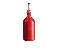 Emile Henry Oil Cruet Bola, aceitera/vinagre 0,4 L, Cerámica HR, Rojo Oscuro, 7.5x7.5x17.5 cm