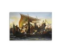 Emile Signol - Póster artístico de cruce del Bósforo para pared, lienzo impreso, obras de arte para dormitorio, sala de estar, 50 x 75 cm