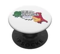 Emilia Romagna y la Bandera Italia Región Retro Mapa Vintage PopSockets PopGrip Adhesivo