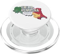 Emilia Romagna y la Bandera Italia Región Retro Mapa Vintage PopSockets PopGrip para MagSafe