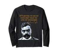 Emiliano Zapata Bandera Mexicana La Revolución Mexicana Manga Larga