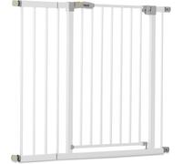 Emilio Fernández Barrera Seguridad Niños Escaleras con Extension 21 cm - Valla Seguridad Infantil sin Agujeros - Puerta para Perros - Bebes Seguridad - 96-101 cm - Blanco