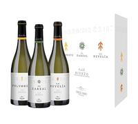 Emilio Moro - Estuche Vino Blanco Godello | Pack 3 botellas 75cl | Polvorete El Zarzal La Revelía | Vinos del Bierzo | Edición especial | Regalo gourmet elegante
