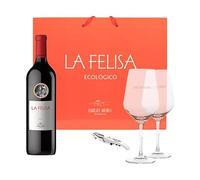 Emilio Moro - Vino Tinto Estuche La Felisa Experiencia Ecológica | 2023 14% Vol | 100% Tinta Fina | Incluye Copas y Sacacorchos | Producción Ecológica Ribera del Duero