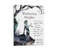 Emily Bronte Classic - Wuthering Heights Literary Wall-Art for Home and Office(Unframed,16x24inch(40x60cm))