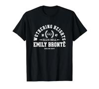 Emily Brontë Diseño Universitario de Cumbres Borrascosas Camiseta gráfica económica, Hombre, Negro, S