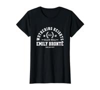 Emily Brontë Diseño Universitario de Cumbres Borrascosas Camiseta gráfica económica, Mujer, Negro, S