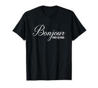 Emily in Paris Bonjour Elegant Font Big Chest Quote Camiseta