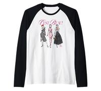 Emily in Paris C'est Beau! Watercolor Fashion Sketch Camiseta Manga Raglan
