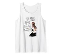Emily in Paris Elegant Posing Front The Eiffel Tower Sketch Camiseta sin Mangas