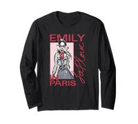 Emily in Paris Fashion Sketch with Script TV Show Manga Larga