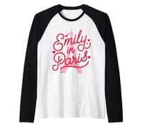 Emily in Paris Hearts and Effiel Tower Camiseta Manga Raglan