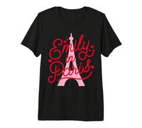 Emily in Paris Hearts and Effiel Tower Camiseta Premium