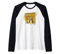 Emily in Paris Posing In The ARC De Triomphe Sketch Portrait Camiseta Manga Raglan