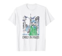 Emily in Paris Rainy Day In The Street Sketch Portrait Camiseta