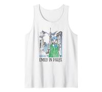 Emily in Paris Rainy Day In The Street Sketch Portrait Camiseta sin Mangas