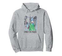 Emily in Paris Rainy Day In The Street Sketch Portrait Sudadera con Capucha