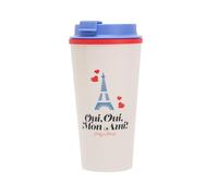 Emily in Paris - Termo térmico de 450 ml con tapa de rosca, a prueba de fugas, sin BPA, taza de viaje de doble pared