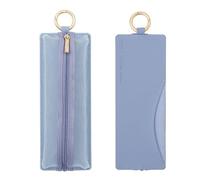EMILY Mesh Federmäppchen (Blue Grey) Flat Pen Case | by KING JIM: mit Karabiner und Kartenfach
