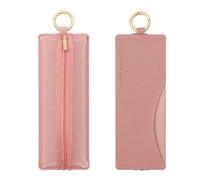 EMILY Mesh Federmäppchen (Pink) Flat Pen Case | by KING JIM: mit Karabiner und Kartenfach