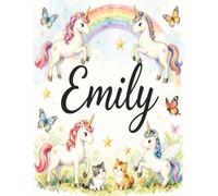 Emily Personalized Notebook: Contains select sheets w/inspirational quotes and is perfect for journaling, note taking, or just having fun and getting ... sized (8.5x11) perfect for notes or big jobs.