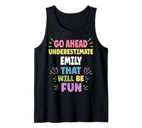 Emily Personalized Women's Gift Custom Emily Camiseta sin Mangas