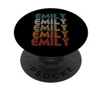 Emily Primer Nombre Dado Orgullo Retro Personalizado PopSockets PopGrip Adhesivo