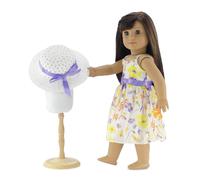 Emily Rose 18 Inch Doll Clothes Gorgeous Floral Spring Summer 18-in Chifon Doll Dress Outfit Gift Set Toy for Kids Girls - Includes White Do