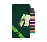 Emily´s Check Pack doble de sábanas para cuna y colchón de bebé 1493.2123, aprox. 70 x 140 cm, color verde oscuro